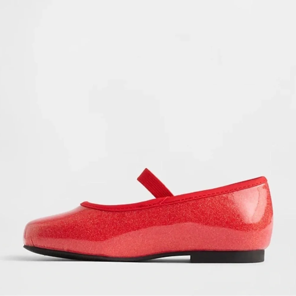 GAP Girls Red Glitter Mary Jane Shoes